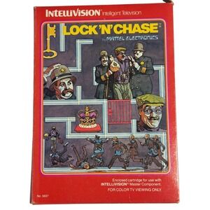 Mattel Lock 'N' Chase Intellivision Game CIB 1982 with Overlays